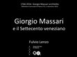 Research paper thumbnail of Giorgio Massari e il Settecento veneziano