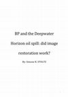 Research paper thumbnail of BP and the Deepwater Horizon oil spill: did image restoration work