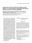 Research paper thumbnail of Respiratory viruses involved in influenza-like illness in a Greek pediatric population during the winter period of the years 2005-2008