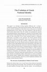 Research paper thumbnail of The Evolution of Greek National Identity