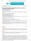 Research paper thumbnail of Online Health Information Regarding Male Infertility: An Evaluation of Readability, Suitability, and Quality