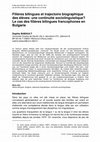 Research paper thumbnail of Filières bilingues et trajectoire biographique des élèves: une continuité sociolinguistique? Le cas des filières bilingues francophones en Bulgarie