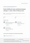 Research paper thumbnail of Early childhood caries and dental plaque among 1-3-year-olds in Tehran, Iran