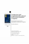 Research paper thumbnail of Consideraciones sobre la regulación jurídica ambiental de los servicios ecosistémicos en Argentina Environmental ecosystem services legal regulation considerations in Argentina