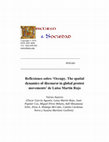 Research paper thumbnail of Artículo Reflexiones sobre 'Occupy. The spatial dynamics of discourse in global protest movements' de Luisa Martin Rojo