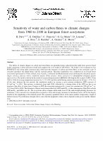 Research paper thumbnail of Sensitivity of water and carbon fluxes to climate changes from 1960 to 2100 in European forest ecosystems