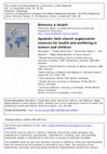 Research paper thumbnail of Apostolic faith church organization contexts for health and wellbeing in women and children