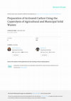 Research paper thumbnail of Preparation of Activated Carbon Using the Copyrolysis of Agricultural and Municipal Solid Wastes at a Low Carbonization Temperature