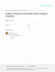 Research paper thumbnail of Robust Strategy for Ankle Joint Torque Control