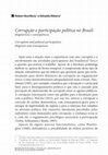 Research paper thumbnail of Corrupção e participação política no Brasil: diagnósticos e consequências