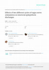 Research paper thumbnail of Effects of two different cycles of vagus nerve stimulation on interictal epileptiform discharges