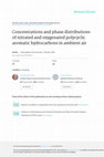 Research paper thumbnail of Concentrations and phase distributions of nitrated and oxygenated polycyclic aromatic hydrocarbons in ambient air