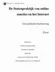 Research paper thumbnail of De internationale praktijk van sancties betreffende Internettoegang