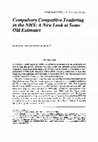 Research paper thumbnail of Compulsory competitive tendering in the NHS: a new look at some old estimates