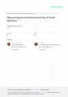 Research paper thumbnail of Measuring perceived interactivity of hotel websites