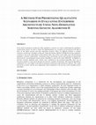 Research paper thumbnail of A Method for Prioritizing Qualitative Scenarios In Evaluating Enterprise Architecture Using Non-Dominated Sorting Genetic  Algorithm II