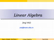 Research paper thumbnail of Linear Algebra