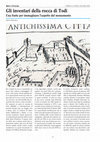 Research paper thumbnail of Gli inventari della rocca di Todi. Una fonte per immaginare l'aspetto del monumento, in Città Viva, Pro Todi Editrice, anno XXXIII (2016), n. 6, pp. 19-21.