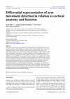 Research paper thumbnail of Differential representation of arm movement direction in relation to cortical anatomy and function