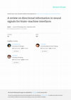Research paper thumbnail of A review on directional information in neural signals for brain-machine interfaces