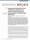 Research paper thumbnail of Independent Aftereffects of Fat and Muscle: Implications for neural encoding, body space representation, and body image disturbance