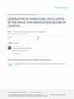 Research paper thumbnail of Generation of homoclinic oscillation in the Phase Synchronization Regime in Coupled Chua's oscillators