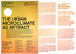 Research paper thumbnail of THE URBAN MICROCLIMATE AS ARTIFACT