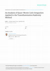 Research paper thumbnail of An Analysis of Quasi‐Monte Carlo Integration Applied to the Transillumination Radiosity Method