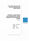 Research paper thumbnail of Prediction of pitch effects from measured CO2 content variations in wind instrument playing