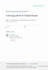 Research paper thumbnail of A strong law for $B$-valued arrays