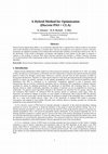 Research paper thumbnail of A hybrid method for optimization (discrete PSO+ CLA)