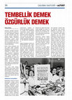 Research paper thumbnail of Tembellik Demek Özgürlük Demek