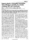 Research paper thumbnail of Largest subunit of Drosophila transcription factor IID directs assembly of a complex containing TBP and a coactivator