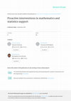 Research paper thumbnail of Proactive interventions in mathematics and statistics support