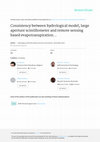 Research paper thumbnail of Consistency between hydrological model, large aperture scintillometer and remote sensing based evapotranspiration estimates for a heterogeneous catchment