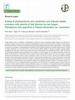 Research paper thumbnail of Scaling of photosynthesis and constitutive and induced volatile emissions with severity of leaf infection by rust fungus (Melampsora larici-populina) in Populus balsamifera var. suaveolens