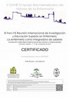 Research paper thumbnail of (2016) III Foro I+E Reunión Internacional de Investigación y Educación Superior en Enfermería