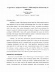 Research paper thumbnail of A Speech Act Analysis of Obama's Political Speech in University of Indonesia