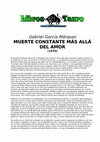 Research paper thumbnail of Garcia Marquez, Gabriel - Muerte Constante mas Alla del Amor.doc