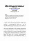 Research paper thumbnail of Digital libraries and Altmetrics: how are (digital) libraries engaging with metrics