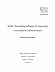 Research paper thumbnail of Stellar: Developing Software for Improving Cross-Cultural Business Communication