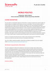 Research paper thumbnail of World_Politics_Thiollet_Spring_2017_COURSE_DESCRIPTION