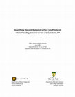 Research paper thumbnail of Quantifying the contribution of surface runoff to karst-related flooding between Le Roy and Caledonia, NY