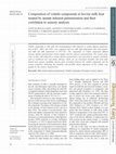 Research paper thumbnail of Composition of volatile compounds in bovine milk heat treated by instant infusion pasteurisation and their correlation to sensory analysis