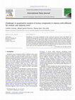 Research paper thumbnail of Challenges in quantitative analysis of aroma compounds in cheeses with different fat content and maturity level