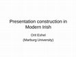 Research paper thumbnail of Presentation Constructions in Modern Irish