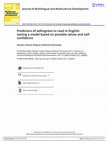 Research paper thumbnail of Predictors of Willingness to Read in English: Testing a Model based on Possible Selves and Self-Confidence (Journal of Multilingual and Multicultural Development, Routledge)