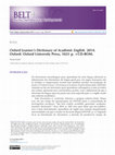 Research paper thumbnail of Resenha Oxford Learner's Dictionary of Academic English