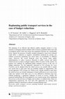 Research paper thumbnail of Replanning public transport services in the case of budget reductions