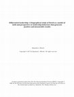 Research paper thumbnail of Differential leadership: A biographical study of David as a model of faith and perspective in leadership behaviors that generate positive and measurable results